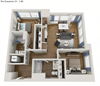 937 square foot 2 bedroom